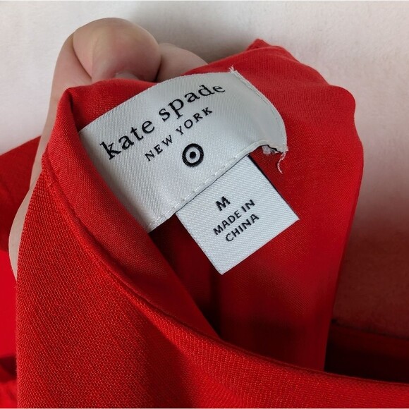 NWT Kate Spade x Target Red/Orange Scalloped Mini Shift Dress M - Picture 6 of 10